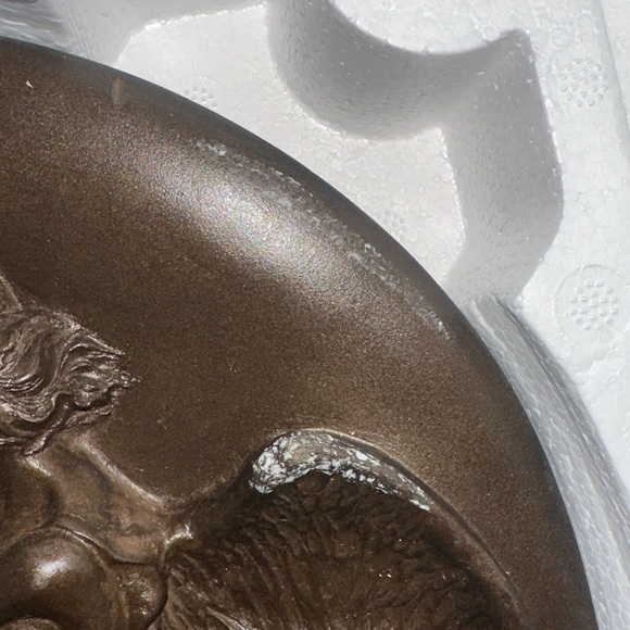 1987 Jacob and The Angel by  Rhodes Studios Treasures Of The Dore Bible Plate - Picture 3 of 5